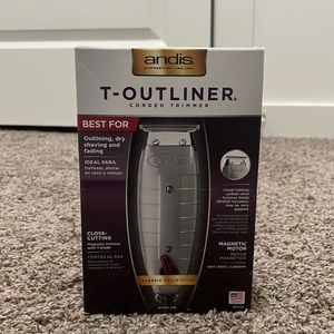 Andis Professional hair clippers. T-Outliner Corded Trimmer. Gray color. New!